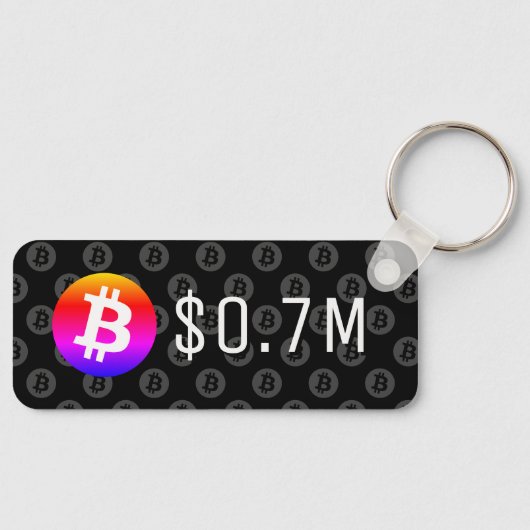 ビットコイン$ 0.7M ($700K) 100万 キーホルダー (正面)