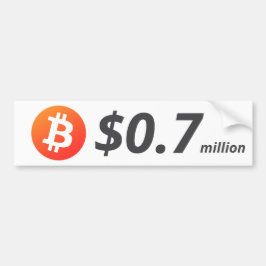 ビットコイン$ 0.7M ($700K) 100万 バンパーステッカー
