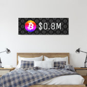 ビットコイン$ 0.8M ($800K) 100万 キャンバスプリント (インサイチュ (寝室))
