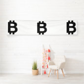ビットコイン B ボールド 2.5x12 ヴィニール バナー 横断幕 (インサイチュ)