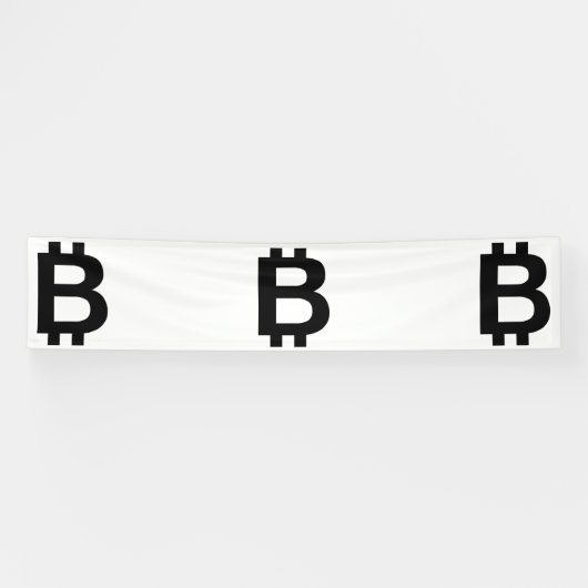 ビットコイン B ボールド 2.5x12 ヴィニール バナー 横断幕 (横)