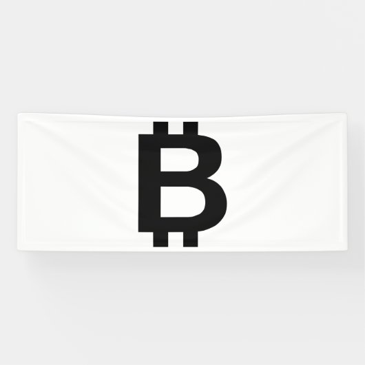 ビットコイン B ボールド 2.5x6 ヴィニール バナー 横断幕 (横)