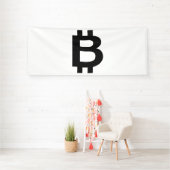 ビットコイン B ボールド 4x10 ビニール バナー 横断幕 (インサイチュ)