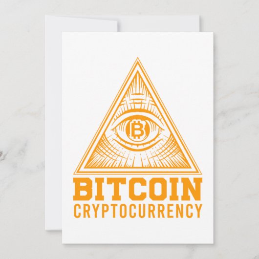 ビットコイン BTC オール・シーイング・アイ 暗号通貨 イリミナティ ギフト 招待状 (正面)
