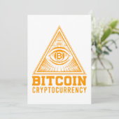 ビットコイン BTC オール・シーイング・アイ 暗号通貨 イリミナティ ギフト 招待状 (スタンド正面)
