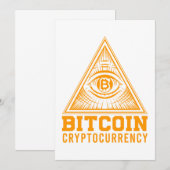 ビットコイン BTC オール・シーイング・アイ 暗号通貨 イリミナティ ギフト 招待状 (正面/裏面)