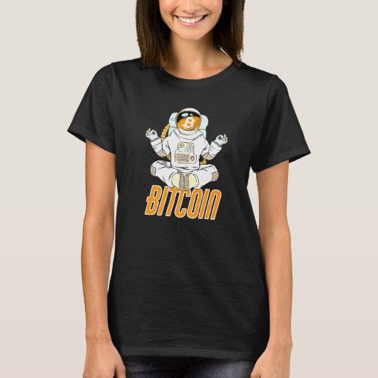 ビットコイン BTC 暗号通貨 ヨガ ゼン HODL 仮想通貨 MO Tシャツ (正面)