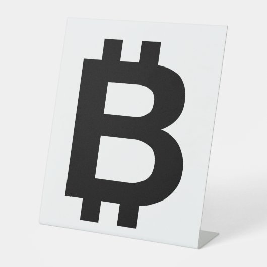 ビットコインBはっきりしたペデスタル標識 台座サイン (正面)