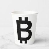 ビットコインBはっきりした紙カップ 紙コップ (裏面)