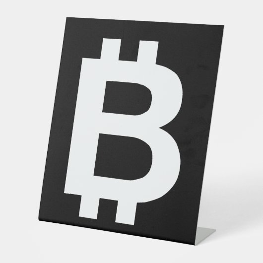 ビットコインBカッコいいペデスタル標識 台座サイン (正面)