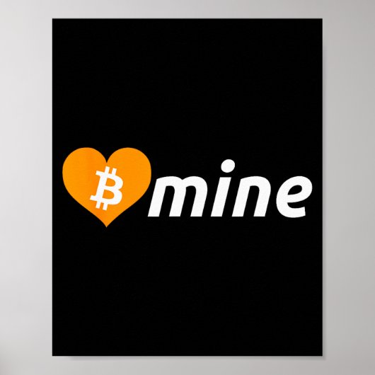 ビットコインB採掘暗号通貨バレンタインデーBTC  ポスター (正面)