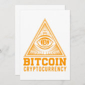 ビットコインBTCすべて見る目の暗号イルミナティギフト 招待状 (正面/裏面)