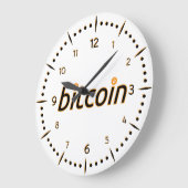 ビットコインBTCローマ数字ウォールクロック ラージ壁時計 (傾斜)