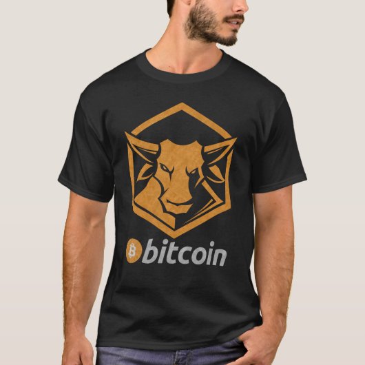 ビットコインBTC暗号ブル Tシャツ (正面)