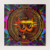 ビットコインBTC暗号通貨アート ジグソーパズル (横)