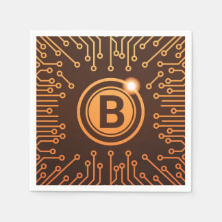 ビットコインBTC暗号通貨ブロックチェーン スタンダードカクテルナプキン
