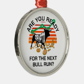 ビットコインCRYPTOcurrencyブル走ー メタルオーナメント (右)