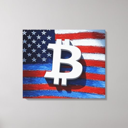 ビットコインUSA キャンバスプリント (正面)