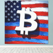ビットコインUSA キャンバスプリント (インサイチュ (ウッドフロア))