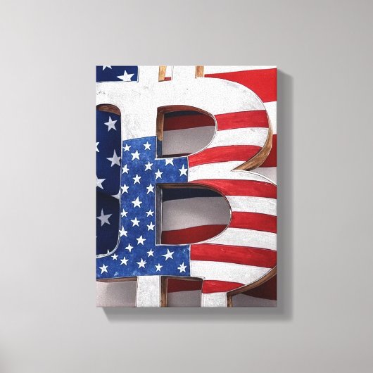 ビットコインUSA キャンバスプリント (正面)