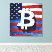 ビットコインUSA キャンバスプリント (インサイチュ (ウッドフロア))