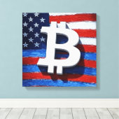 ビットコインUSA キャンバスプリント (インサイチュ (ウッドフロア))