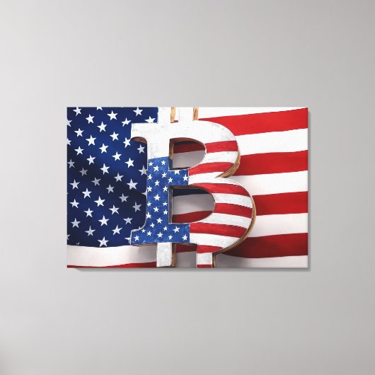 ビットコインUSA キャンバスプリント (正面)