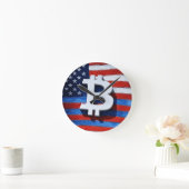 ビットコインUSA ラウンド壁時計 (ホーム)