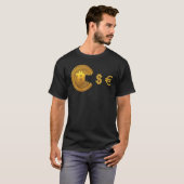 ビットコイ食べンドル暗号通貨Bitcoin Tシャツ (正面フル)