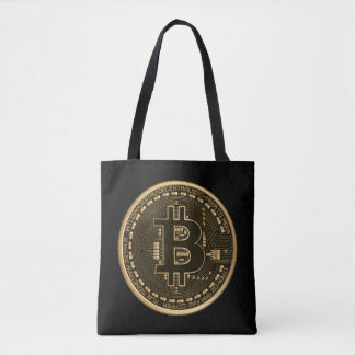 ビットコカッコいいイン金ゴールドブラック トートバッグ