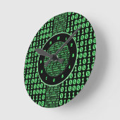 ビットパターン ラウンド壁時計 (傾斜)
