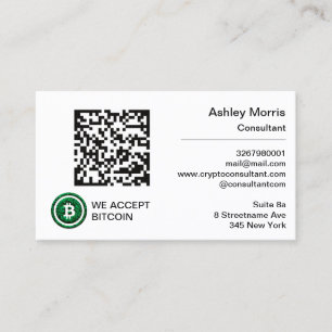 ビットマイQRコードビットコインコンサルタント取引を受け入れる 名刺
