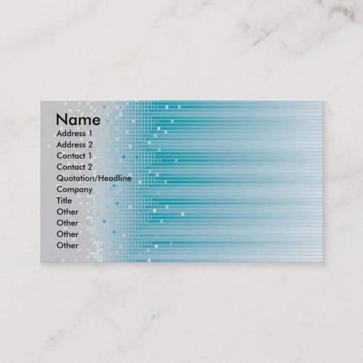 ビット名刺(ターコイズ) 名刺 (正面)