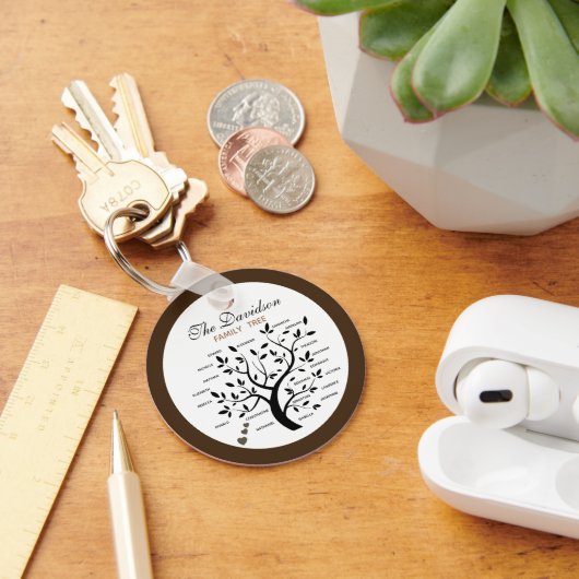 ビッパーソナライズされたク・ファミリー・ツリー（20名） キーホルダー (デスク)