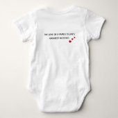 ビッパーソナライズされたク・ファミリー・ツリー（20名） ベビーボディスーツ (裏面)