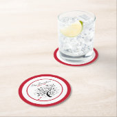 ビッパーソナライズされたク・ファミリー・ツリー(20名) ラウンドペーパーコースター (インサイチュ)