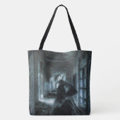 ビッビクトリアンクガール幽霊ランニングズインホールウェイトット トートバッグ (裏面)