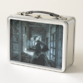 ビッビクトリアンクガール幽霊ランニングズイン廊下 メタルランチボックス (正面)