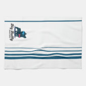 ビッフランスのク・ブラリー・ロースターによるブルドッグ・キッチンタオル キッチンタオル (横)