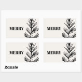 ビッメリーク葉 長方形シール (シート)