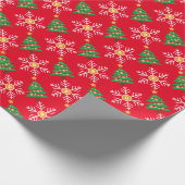 ビッメリーマス！ビットコインクリスマスホリデーレッド ラッピングペーパー (角)