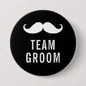 ビッモダンクはっきりしたブラックバチュラーパーティチームグルーム 缶バッジ (正面)