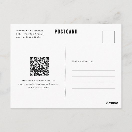 ビッモダンクはっきりした・モノグラム・カレンダー日付の保存 ポストカード (裏面)