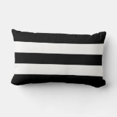ビッモダングホワイトとブラックストライプ ランバークッション (裏面)