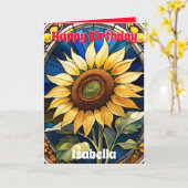 ビッモダングユニークエレガントヒマワリ カード (黄色い花)