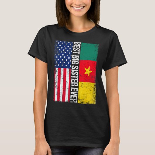ビッ最高のグ姉の母の日カメルーンUs Fla Tシャツ (正面)