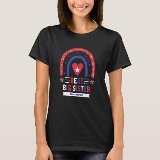 ビッ最高のグ姉妹テキサス州版ガールズ兄弟姉妹 Tシャツ (正面)