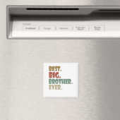 ビッ最高のグ・ブラザーエバーオールド兄弟姉妹10代の若者ギフト マグネット (インサイチュ (食洗機))