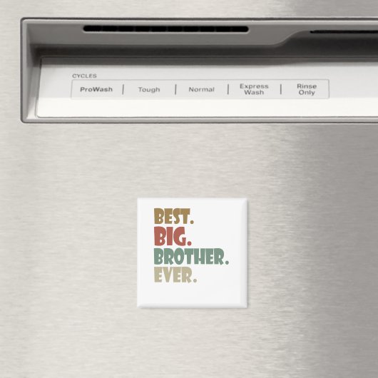 ビッ最高のグ・ブラザーエバーオールド兄弟姉妹10代の若者ギフト マグネット (インサイチュ (食洗機))