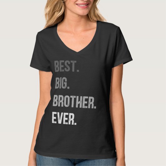ビッ最高のグ・ブラザーエバー10代の若者Bの兄弟姉妹 Tシャツ (正面)